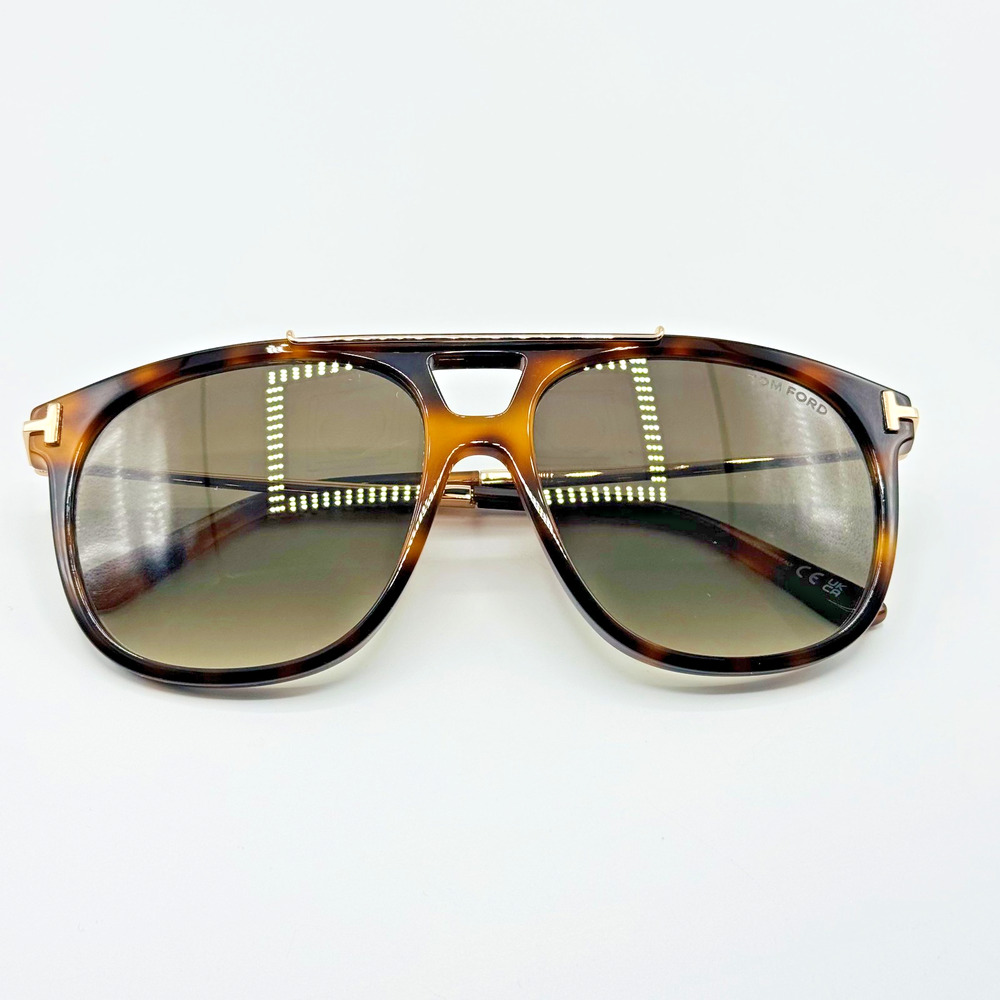 Tom Ford Sunglasses Sam-02 FT1306 53K Havana Pilot Frame Brown Gradient 58mm New